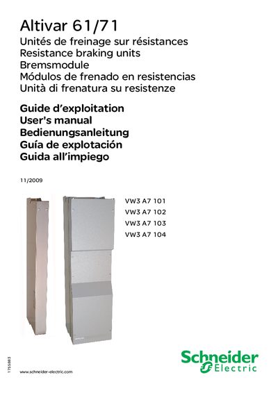 Schneider Altivar 61/71 User Manual - cover page