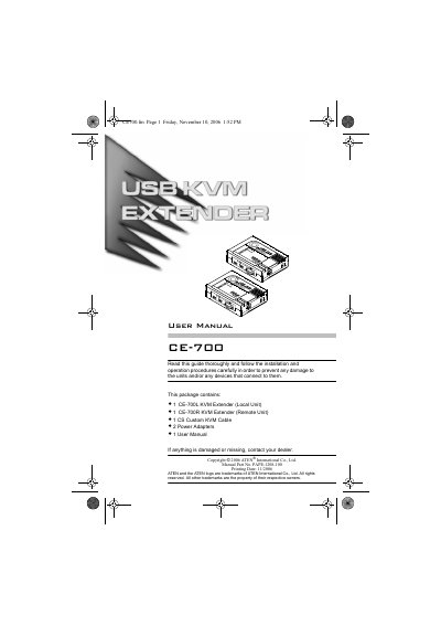 ATEN CE-700 User Manual