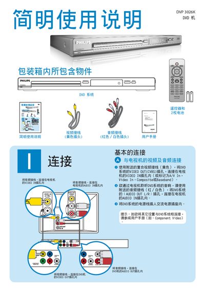 Philips DVP3026K DVD Player User Manual - cover page