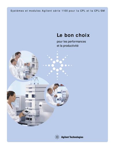 Agilent 1100 Series HPLC Modules System Product Brochure - cover page
