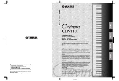 Yamaha CLP-110 Clavinova Owner's Manual - cover page