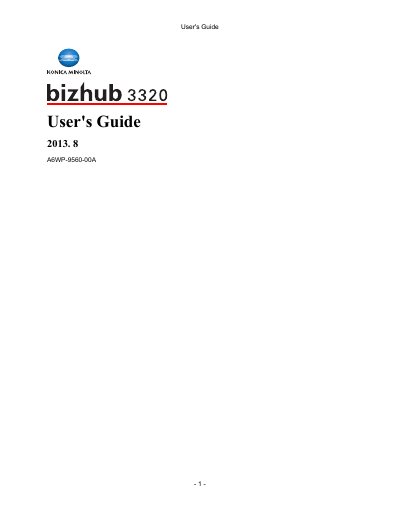 Xerox A6WP-9560-00A Multifunction Printer User's Guide - cover page