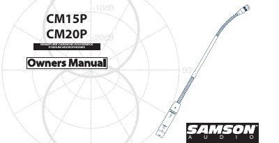 Samson CM15P and CM20P Podium Microphones Owner's Manual - cover page