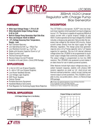Linear Technology LTC3035 Datasheet - cover page