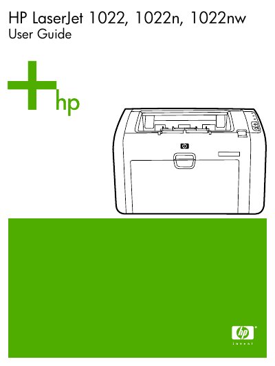 HP LaserJet 1022, 1022n, 1022nw User Guide