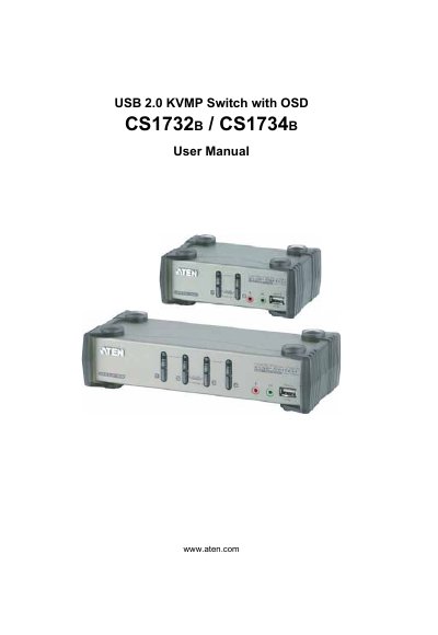 ATEN CS1732B/CS1734B User Manual - cover page
