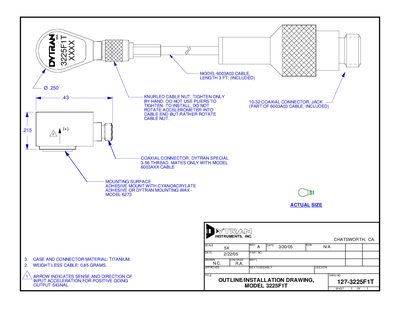 Dytran 3225F1T Miniature LIVM Accelerometer Handbook