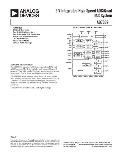 Analog Devices AD7339 Product Handbook