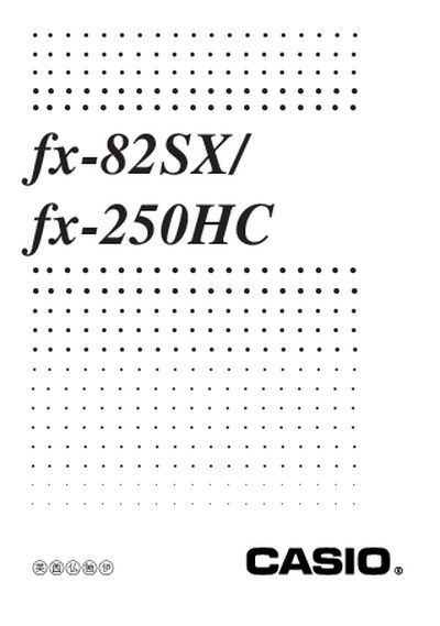 Casio fx-82SX/250HC Scientific Calculator User Manual - cover page