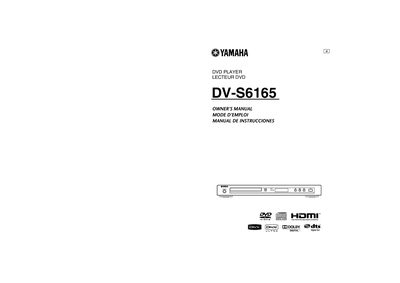 Yamaha DV-S6165 DVD Player Owner's Manual