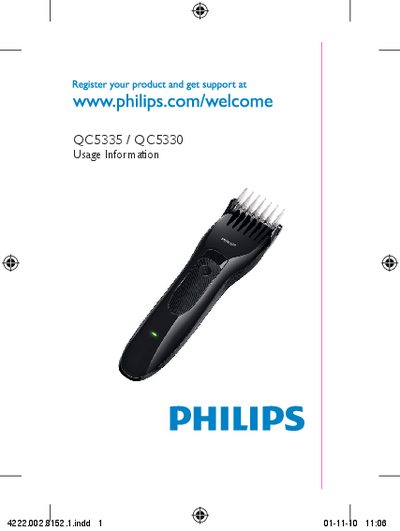 Philips QC5335 / QC5330 User Manual - cover page
