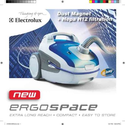 Electrolux Ergospace Vacuum Cleaner User Manual - cover page