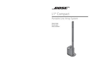 Bose L1 Compact Portable Line Array System Owner’s Guide - cover page