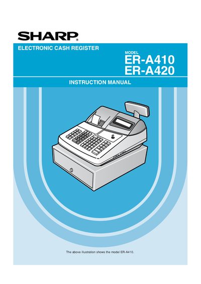 Sharp ER-A410/ER-A420 Electronic Cash Register Instruction Manual - cover page