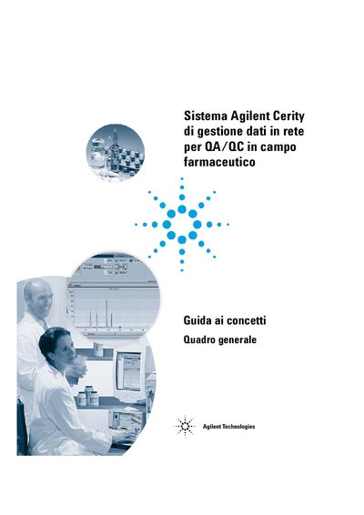 Agilent Cerity Pharmaceutical QA/QC Network Data Management System Concepts Guide - cover page