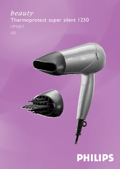 Philips HP4857 Hairdryer User Guide - cover page