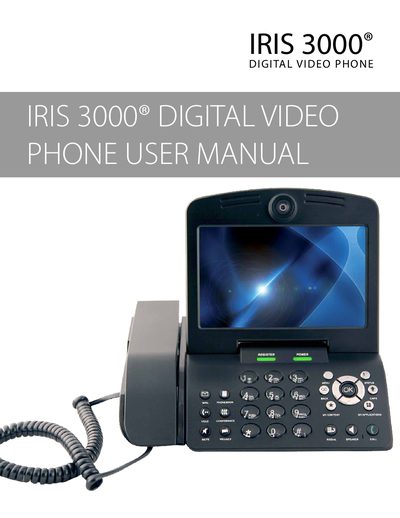IRIS 3000 Digital Video Phone User Manual - cover page