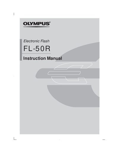 Olympus FL-50R Electronic Flash User Manual - cover page