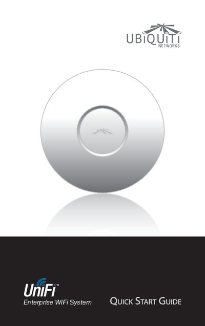 Ubiquiti UniFi Enterprise AP Installation Guide - cover page