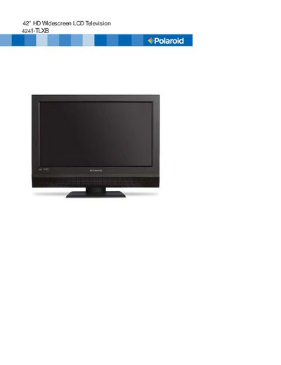 Polaroid 4241-TLXB LCD Television User Manual - cover page