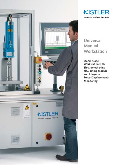 Kistler Universal Manual Workstation with Electromechanical NC Joining Module Product Leaflet - cover page