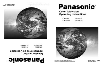 Panasonic CT-32SX12 CT-32SX12U CT-36SX12 CT-36SX12U Manual - cover page