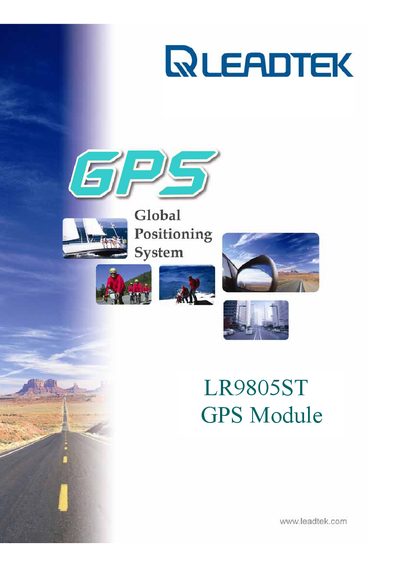 Leadtek LR9805ST GPS Module Technical Manual - cover page