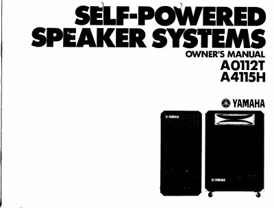 YAMAHA AO112T/A4115H OWNER'S MANUAL - cover page