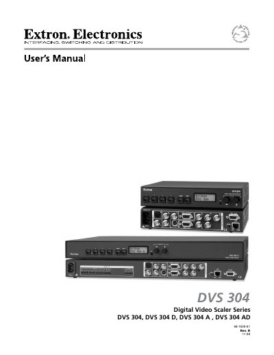 Extron DVS 304 Series Video Scaler User Manual - cover page
