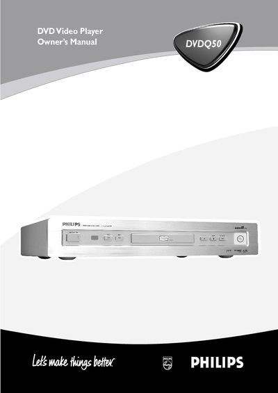 Philips DVDQ50 DVD Video Player Manual - cover page