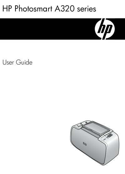 HP Photosmart A320 series User Manual - cover page