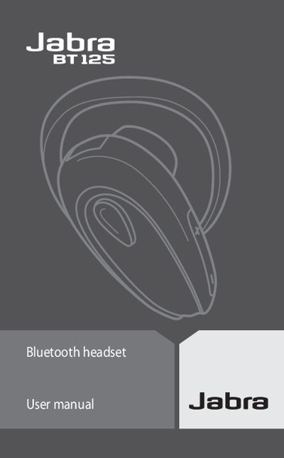 Jabra BT125 Bluetooth Headset User Manual - cover page