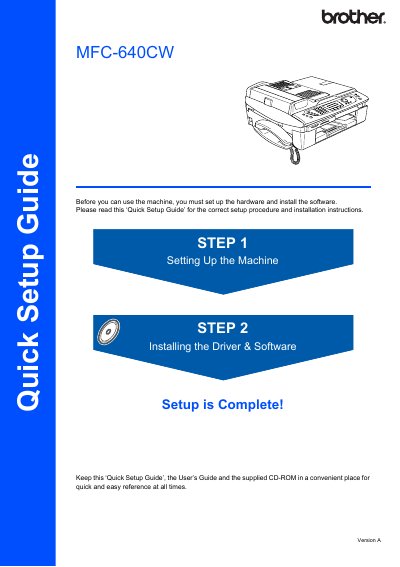 Brother MFC-640CW User Guide - cover page