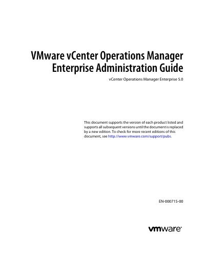 VMware vCenter Operations Manager Enterprise 5.0 Administration Guide