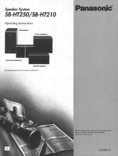 Technics SBHT250/SB-HY210 Manual - cover page
