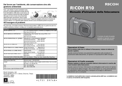 Ricoh R10 Digital Camera User Manual - cover page