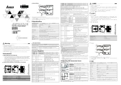 Delta DVP04AD-H2 Installation Manual - cover page