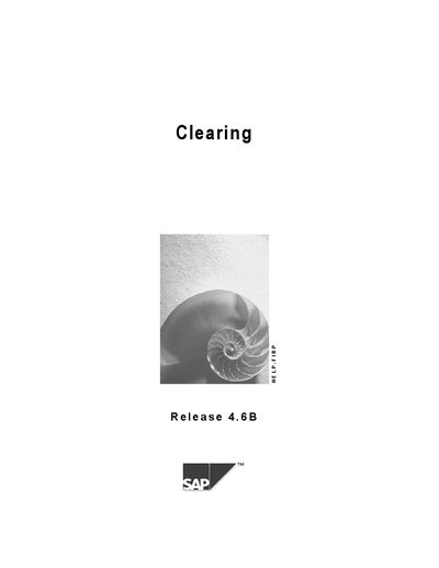 SAP Clearing Release 4.6B User Manual