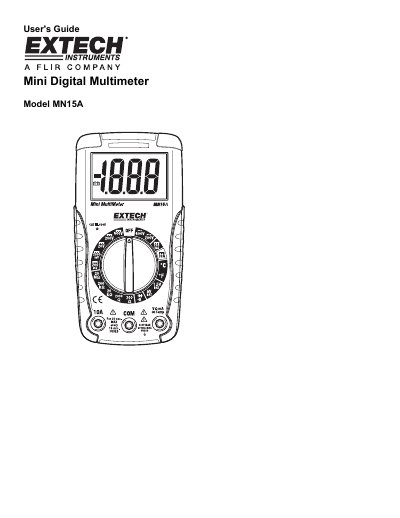Extech MN15A Mini Digital Multimeter User Guide
