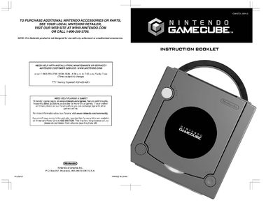 Nintendo GameCube Game Console User Manual - cover page