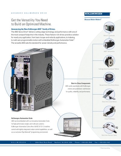 Kollmorgen AKD Family of Drives Product Leaflet - cover page