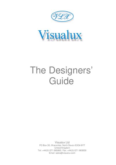 Visualux Designers Guide - cover page