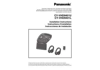 Panasonic CY-VHD9401U Overhead Monitor Installation Instructions - cover page