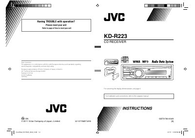 JVC KD-R223 CD Receiver User Manual - cover page