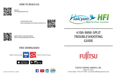 Fujitsu General 410A Mini-Split Troubleshooting Guide cover