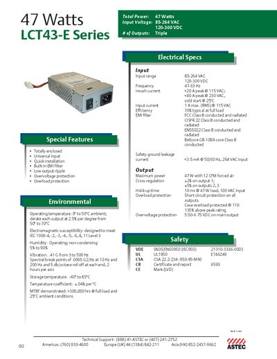 Emerson LCT43-E Series Datasheet - cover page