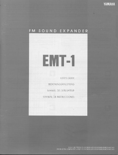 Yamaha EMT-1 FM Sound Expander User's Manual