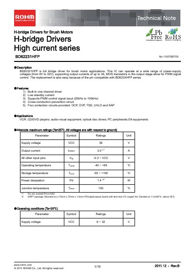 ROHM BD62321HFP Technical Note