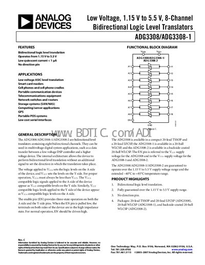 Analog Devices ADG3308 Handbook - cover page