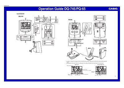 Casio DQ-745/PQ-65 Clock Operation Guide - cover page